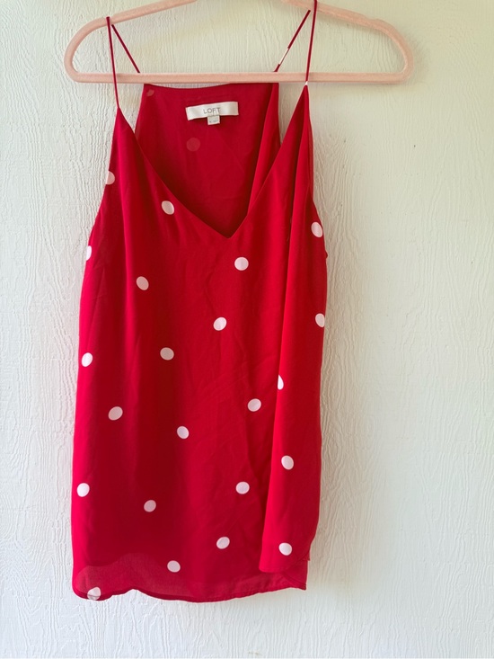 LOFT Tops - LOFT Red Polka Dot Slip Dress